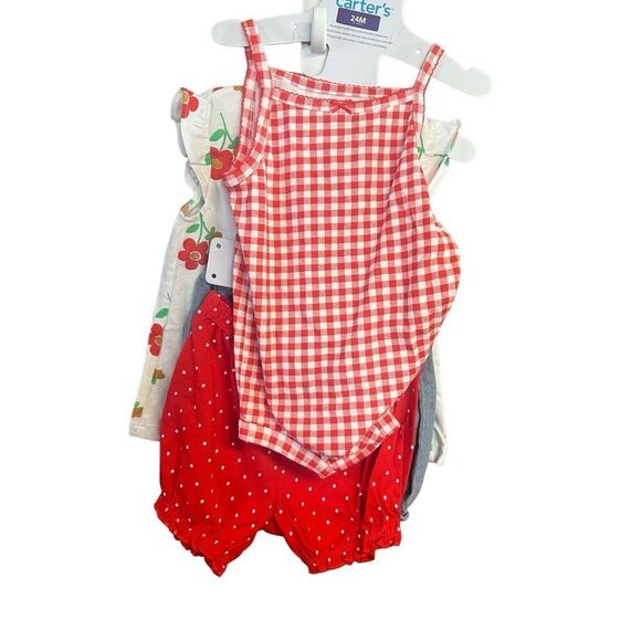 Carters 4 Piece Shorts/Bodysuit Set Sz 24 M NWT - Picture 1 of 6